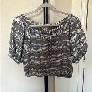 Striped Black and White Women's Top